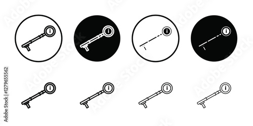 key information icon Thin line flat illustration
