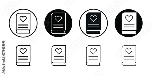 Love story icon Thin line flat illustration