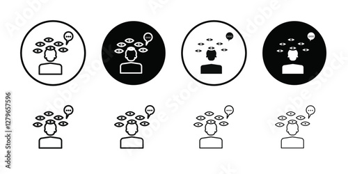 Paranoia icon Thin line flat illustration
