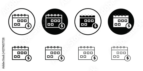 Payday icon Thin line flat illustration