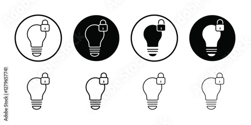 Patent idea icon Thin line flat illustration