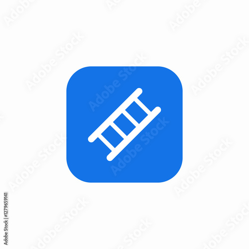 ladder stairs icon sign vector