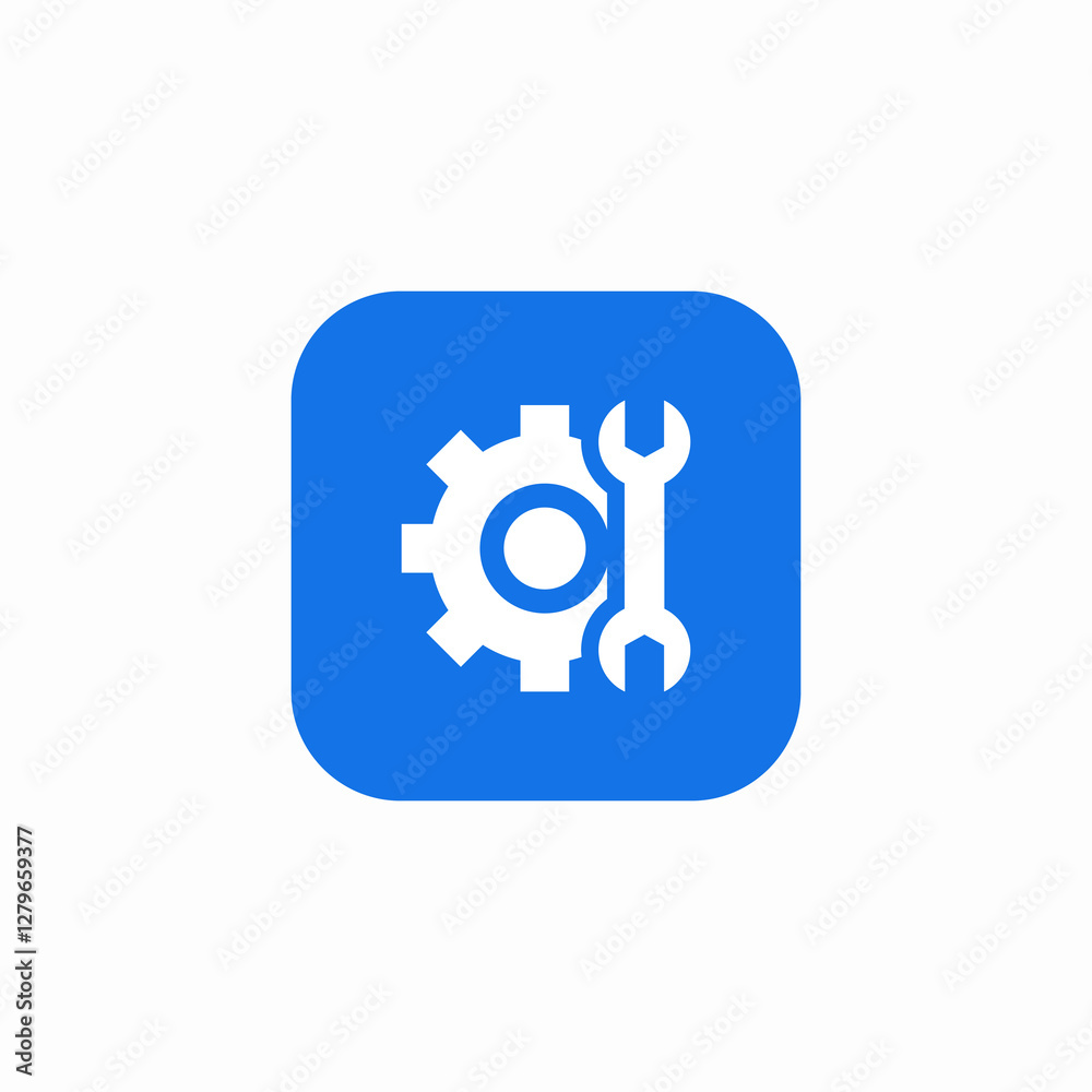 mechanic service icon sign vector mechanic service icon sign vector