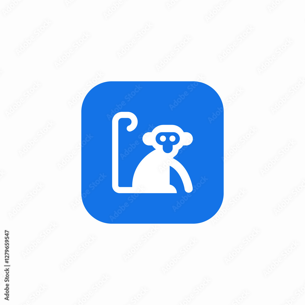 monkey ape icon sign vector