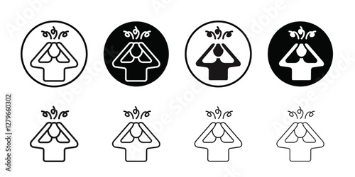 Stress icon Thin line flat illustration