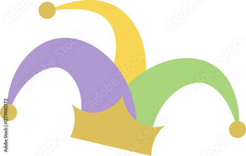 Colourful Jester Hat Illustration