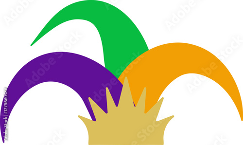 Colourful Jester Hat Illustration
