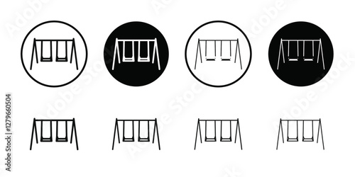 swing icon Thin line flat illustration