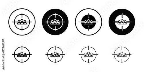 Target audience icon Thin line flat illustration