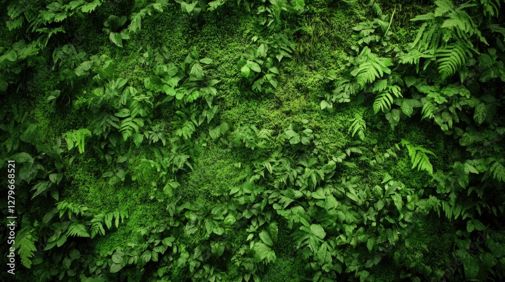A living green wall covered in various moss textures, creating a harmonious balance of nature and sustainable design A living green wall covered in various moss textures, creating a harmonious balance of nature and sustainable design
