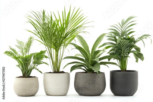 Wallpaper Mural Grey Kentia Palm in pots isolated on white Torontodigital.ca