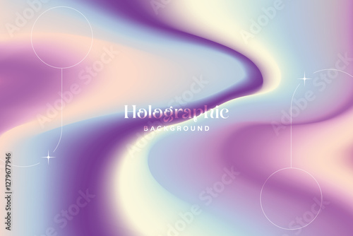 Abstract Iridescence Holographic Background Pastel Gradient. Trendy Modern Design Gradient Holographic texture