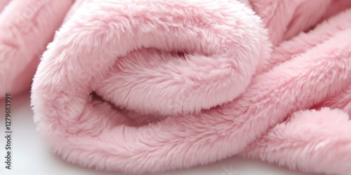 Soft Pink Faux Fur Fabric Texture
