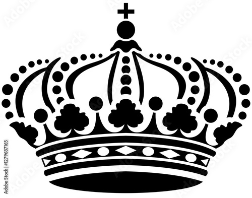 Crown icon. Crown symbol isolated on white background. Crown sign.
