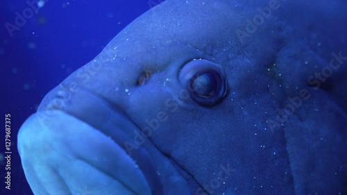 Close-up of exotic fish in the ocean underwater.