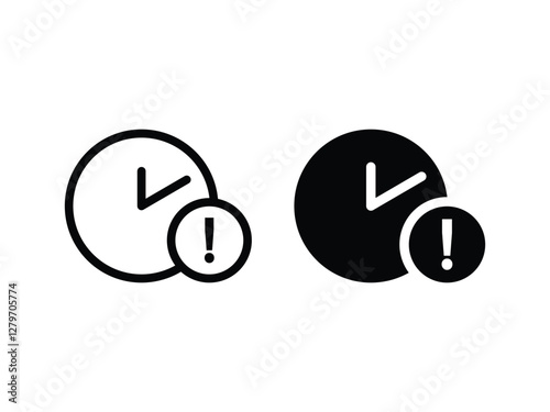 editable vector late time symbol design illustration isolated on transparent background