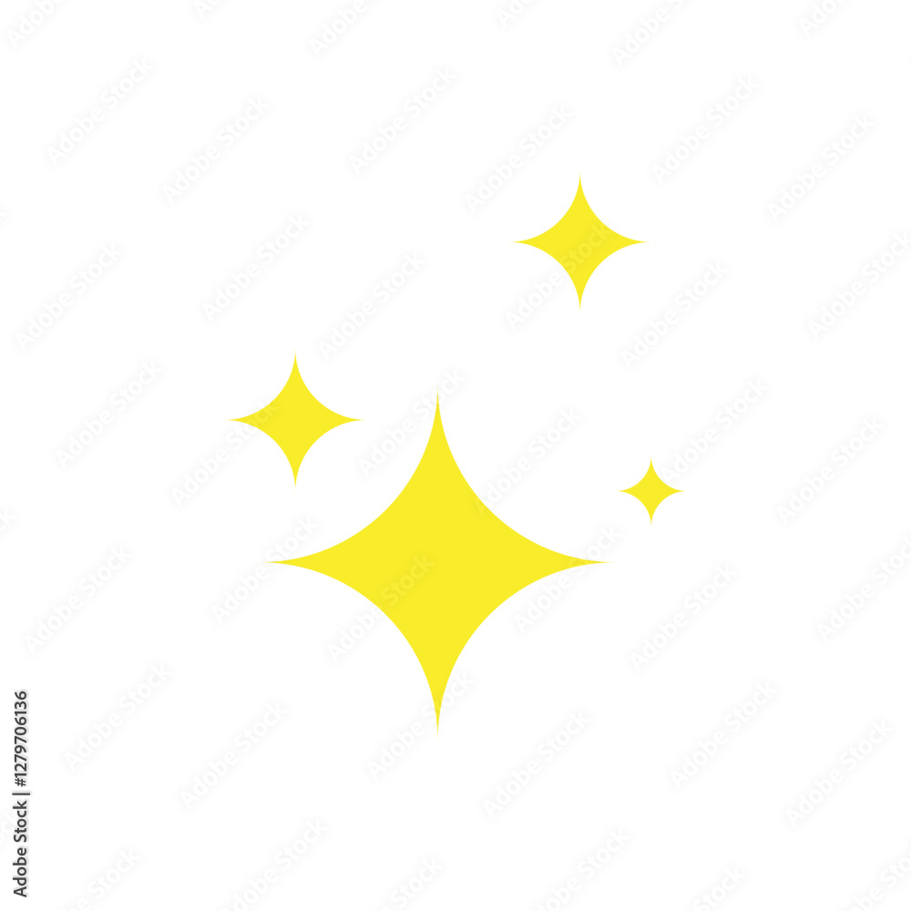 Spark flat icon vector design illustration. Twinkle, flash decoration flat icon vector design. Spark flat icon vector design illustration. Twinkle, flash decoration flat icon vector design.