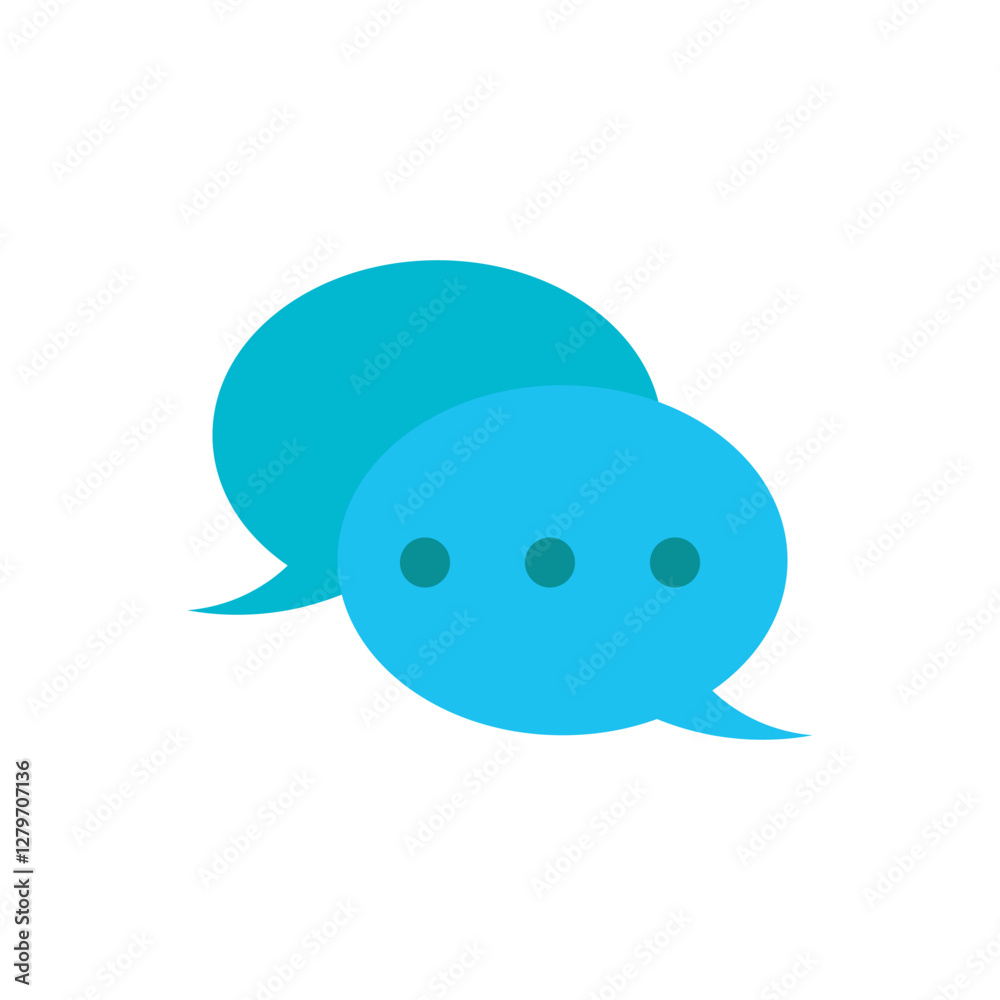 Blue bubble chat vector design illustration. Blue bubble chat vector design illustration.