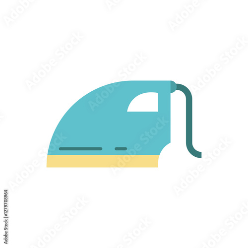 Electric iron flat icon vector design . Illustration of a clothes iron that can be used in laundry, housework, or other purposes. 
