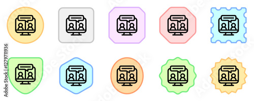 Editable online meeting, conference, chat vector icon. Remote work, job, profession, freelance. Part of a big icon set family. Perfect for web and app interfaces, presentations, infographics, etc