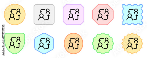 Editable turnover, exchange, substitue, replace, switch, users, accounts vector icon. Work, job. Part of a big icon set family. Perfect for web and app interfaces, presentations, infographics, etc