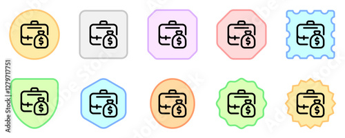 Editable salary, briefcase, profession, money, wage, paycheck evector icon. Business, work, job. Part of a big icon set family. Perfect for web and app interfaces, presentations, infographics, etc