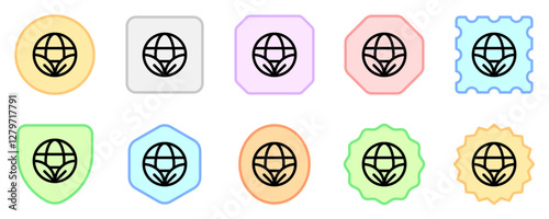 Editable eco-friendly, environmentally friendly, ecology, leaves, earth, planet vector icon. Part of a big icon set family. Perfect for web and app interfaces, presentations, infographics, etc