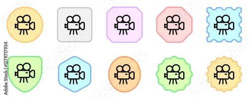 Editable film video camera, film production, studio vector icon. Movie, cinema, entertainment. Part of a big icon set family. Perfect for web and app interfaces, presentations, infographics, etc