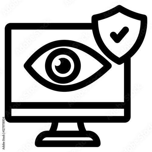 Safety Monitor Icon Element For Design