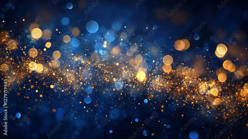 Lush navy blue backdrop accented with a golden breeze. Lush navy blue backdrop accented with a golden breeze.