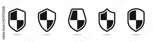 Shield vector. Shield icon set. Protect shield vector icons. Shield symbols