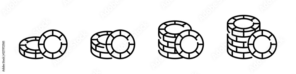 Casino chips. Chips for betting and gambling games Casino chips. Chips for betting and gambling games