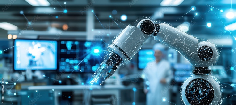 Fototapeta premium Revolutionizing surgery precision robotics in modern operating rooms