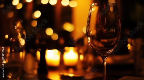 Wallpaper Mural Wine glass and candlelight Torontodigital.ca