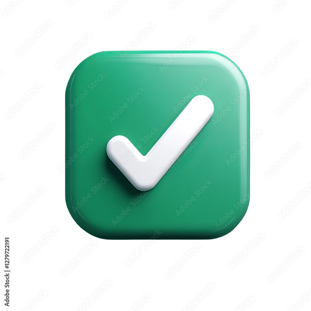 green check mark button, isolated on transparent background green check mark button, isolated on transparent background