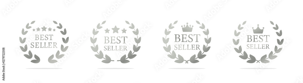 Fototapeta premium Best seller vector badge. Premium quality symbol. Best seller product. Best seller logo set