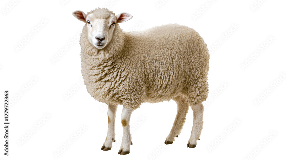 Sheep standing calmly in a grassy pasture Sheep standing calmly in a grassy pasture