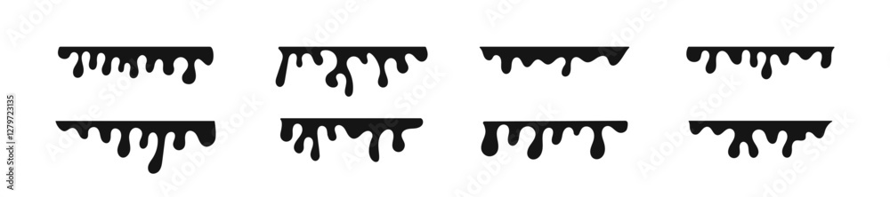 Dripping paint. Dripping paint flowing down. Blotter spots, liquid paint drip drop splash. Ink splatter. Paint blots Dripping paint. Dripping paint flowing down. Blotter spots, liquid paint drip drop splash. Ink splatter. Paint blots