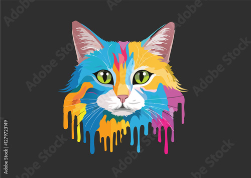 Cat, Print, illustration