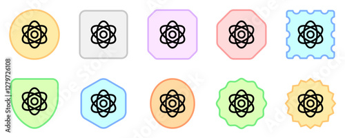 Editable atom vector icon. Science, physics, laboratory. Part of a big icon set family. Perfect for web and app interfaces, presentations, infographics, etc