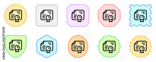 Editable diploma, certificate, acknowledgment vector icon. Education, business, profession. Part of a big icon set family. Perfect for web and app interfaces, presentations, infographics, etc