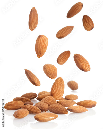 Wallpaper Mural almonds isolated on white Torontodigital.ca