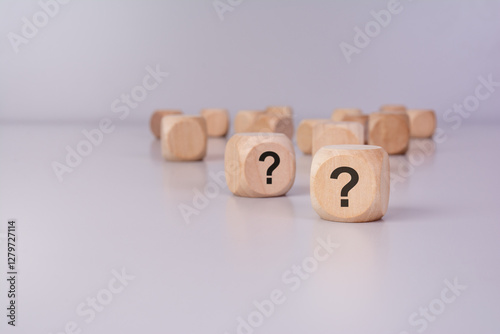 Wooden Question Mark Blocks - Uncertainty and Decision-Making