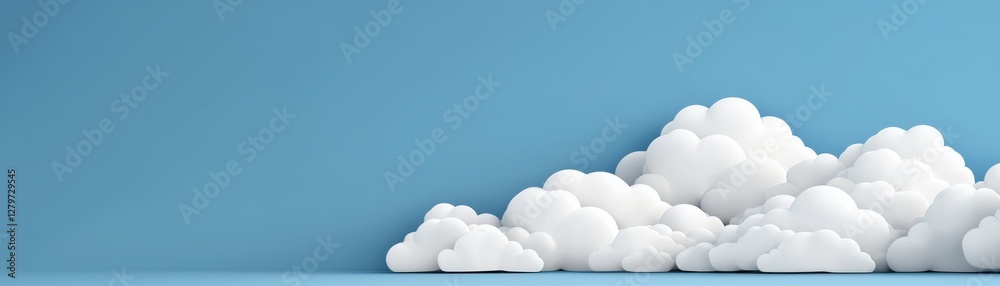 Soft White Clouds Floating Against a Clear Blue Sky in a Bright and Serene Environment Soft White Clouds Floating Against a Clear Blue Sky in a Bright and Serene Environment