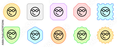 Editable smart glasses expression emoticon vector icon. Part of a big icon set family. Part of a big icon set family. Perfect for web and app interfaces, presentations, infographics, etc