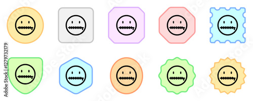 Editable zip mouth, silence expression emoticon vector icon. Part of a big icon set family. Part of a big icon set family. Perfect for web and app interfaces, presentations, infographics, etc