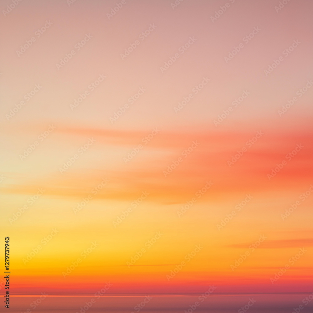 Obraz premium serene sunset with vibrant hues of orange, pink, and purple blending beautifully across sky.