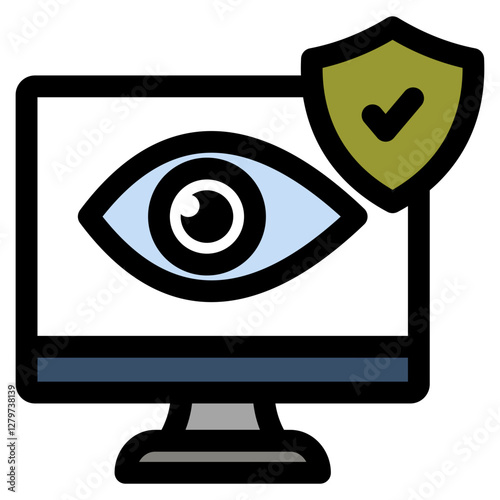 Safety Monitor Icon Element For Design