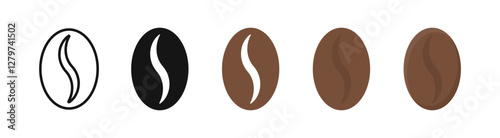 Coffee bean. Coffee bean vector icons. Coffee