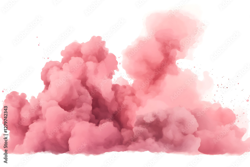 A soft pink smoke cloud swirling, creating a dreamy and abstract atmosphere. A soft pink smoke cloud swirling, creating a dreamy and abstract atmosphere.
